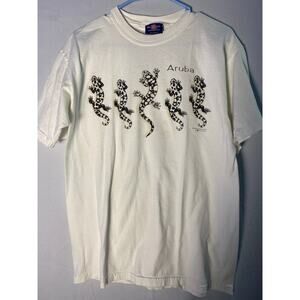 Vintage 90s Del Sol Color Changing Aruba Gecko Lizards Tourist Destination Shirt